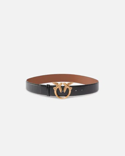 Pinko Love Berry H4 Belt Vitello Double In Pink