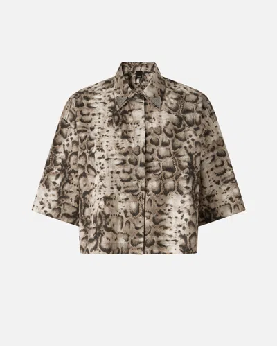 Pinko Animal-print Shirt In Multi