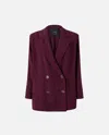 Pinko Double-breasted Patterned Jacket In Purple