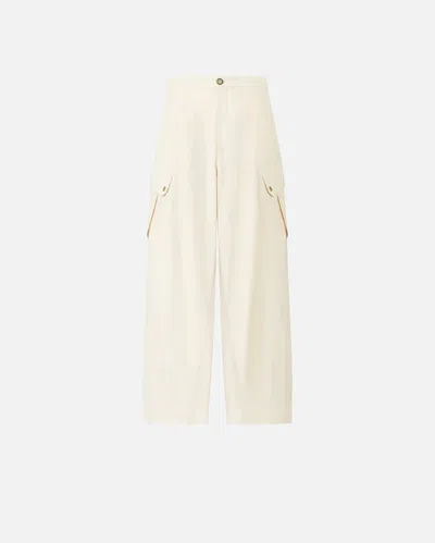 Pinko - Flowing Cotton Trousers - 48 In Sand