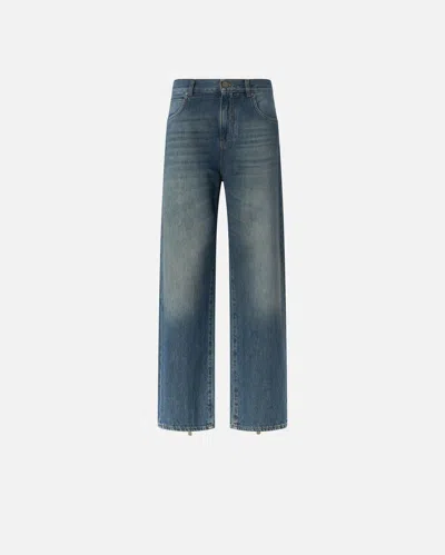 Pinko - Loose-fit Jeans With Rear Zips - 31 In Blue