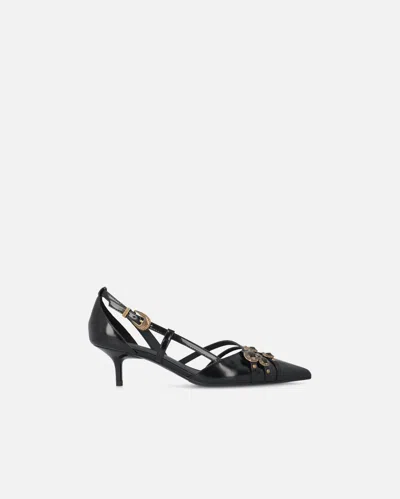Pinko - Pumps With Straps And Jewel Studs - 36 In Black