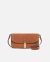 Pinko Saddle Medium Clutch Bag Adjustable Strap In Brown