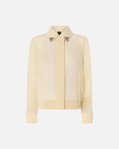 Pinko - Semi-sheer Shirt With Metallic Details - 44