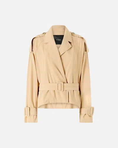 Pinko Tanya Belted Trench Coat In Multi