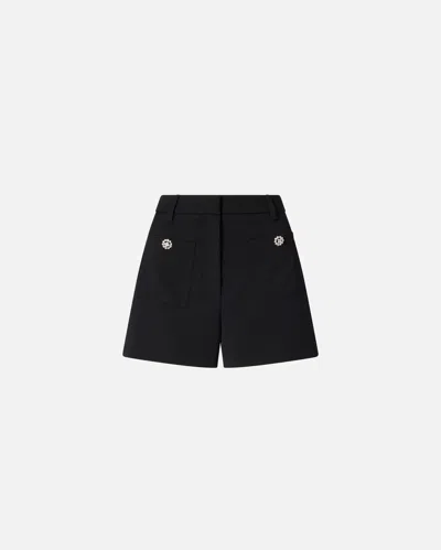 Pinko - Shorts With Jewel Buttons - 36 In Black