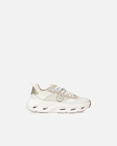 Pinko Logo-appliqu Chunky Sneakers In White