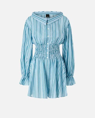 Pinko - Striped Cotton Playsuit - 36 In Green