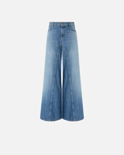 Pinko - Super Wide Leg Flared Jeans - 24 In Blue