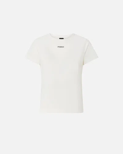 Pinko - T-shirt With  Logo - Xl In White