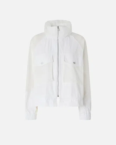Pinko Beth Jacket With Transparent Inserts In White