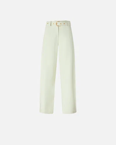 Pinko - Trousers With Belt - 40 In Metallic