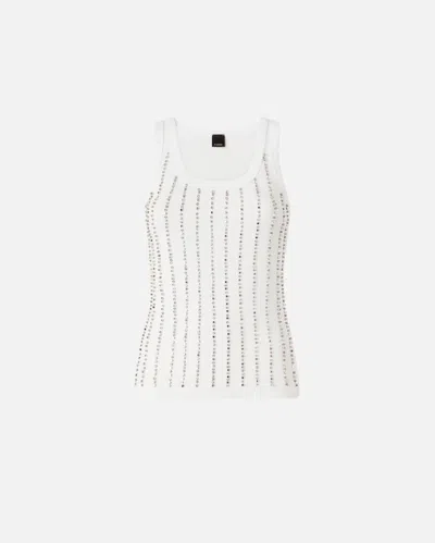 Pinko - Vest Top With Jewel Details - Xs In White