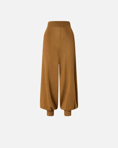 Pinko - Wide-leg Trousers With Metallic Yarn - L In Brown