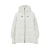 Pinko -line Down Jacket With Logo Patch In White