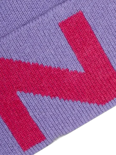 Pinko 101507 Wool And Cashmere Beanie In Purple