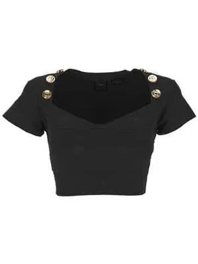 Pre-owned Pinko 102882 Woman Black T-shirt And Polo 100% Original