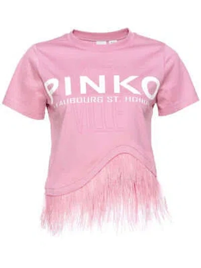 Pre-owned Pinko 103130 Woman Pink T-shirt And Polo 100% Original