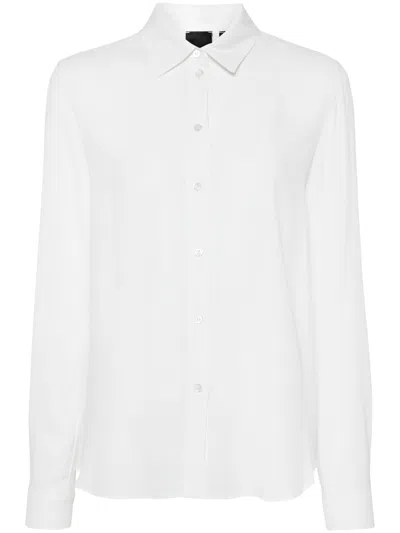 Pinko Crepe De Chine Shirt In White