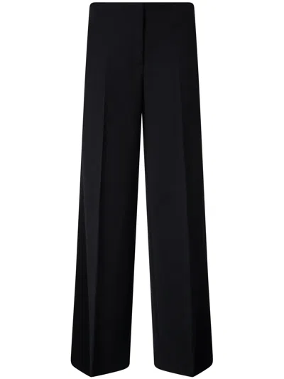 Pinko Special-occasion Wide-leg Cady Trousers In Noir Limousine