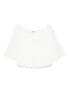 Pinko Off-the-shoulder Lace Detail Blouse With Tie Closure In Weiss