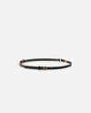 Pinko 1.2 Cm Leather Studded Belt In Black