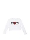 Pinko 하트 긴소매 티셔츠 In White