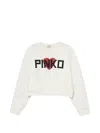 Pinko 하트 그래픽 스웨트셔츠 In White