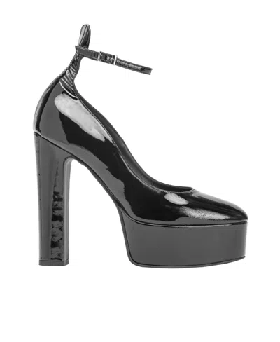 Pinko 130mm Leather Platform Pumps In Black
