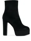 Pinko 135mm Suede Platform Ankle Boots In Black