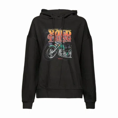 Pinko Woman Sweatshirt Black Size L Cotton, Elastane