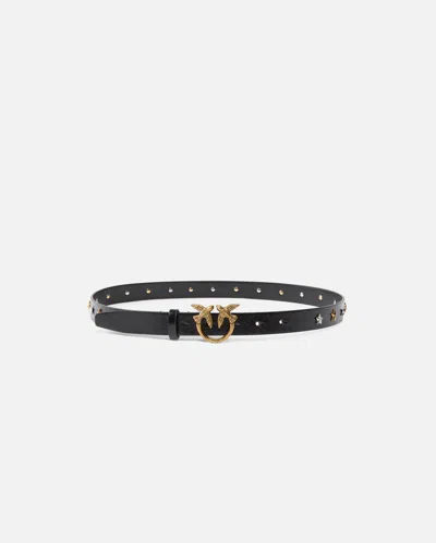 Pinko 2.2-cm Belt With Studs And Love Birds Buckle In Multi