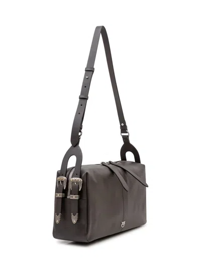 Pinko 24 Classic New Biker Shoulder Bag In Marasca