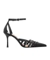 Pinko Pointed-toe Pumps With Heel And Strap In Black