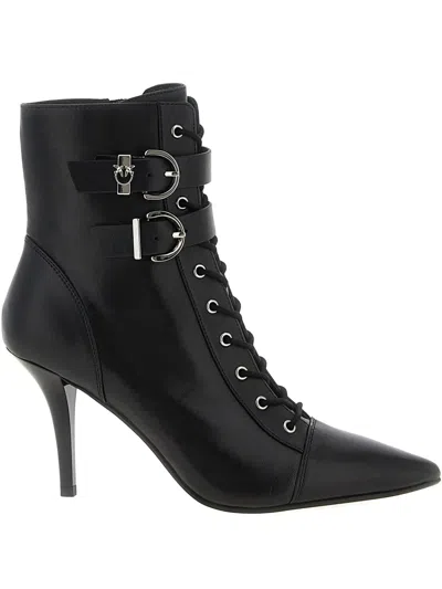 PINKO 90MM LACE-UP ANKLE BOOTS