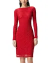Pinko Slim-fitting Lace Dress With Open Back