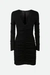 Pinko Black Nylon Dress In Nero