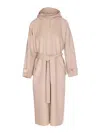 Pinko Beige Cartoccio Coat Frontal Buttons Closure In Neutral