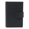 Pinko Saffiano Leather Passport Holder With Birds Logo In Black