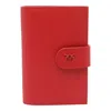 Pinko Saffiano Leather Passport Holder With Birds Logo In Red