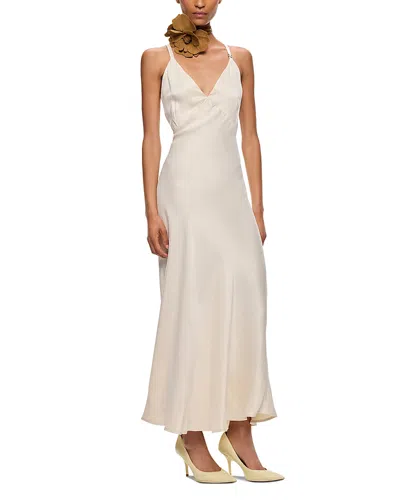 Pinko Acquato Abito Twill Dress In White