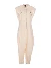 Pinko Dress With Zip Pockets And Elastic Waistband In Pink