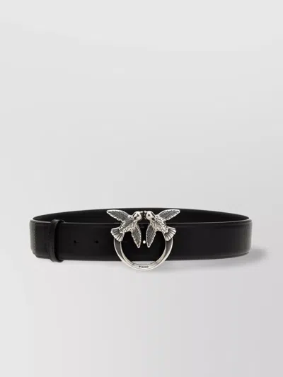 PINKO ADJUSTABLE BUCKLE BELT WITH METAL DETAILING