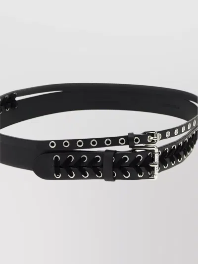 PINKO ADJUSTABLE EYELET DETAILING BELT