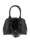 Pinko Adjustable Handle Love Birds Bowling Handbag In Black
