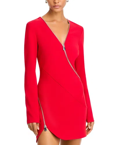 Pinko Agen Abito Crepe Dress In Salsa Red