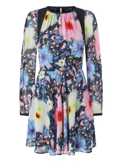 Pinko Agretti Minikleid Mit Blumen-print In Black