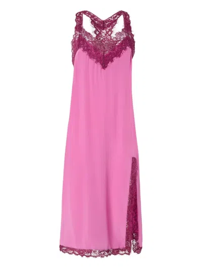 PINKO AGUGLIA V-NECK MIDI DRESS