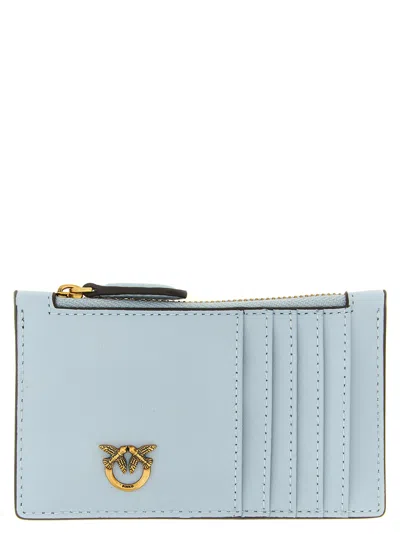 Pinko Leather Love Birds Card Holder In Pattern