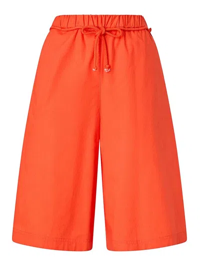 Pinko Alcamo Cotton Bermuda Shorts In Yellow